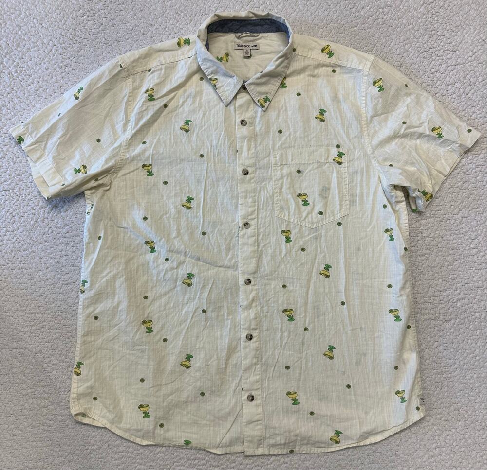Toad&Co Mens Short Sleeve Button Down Shirt Size XL